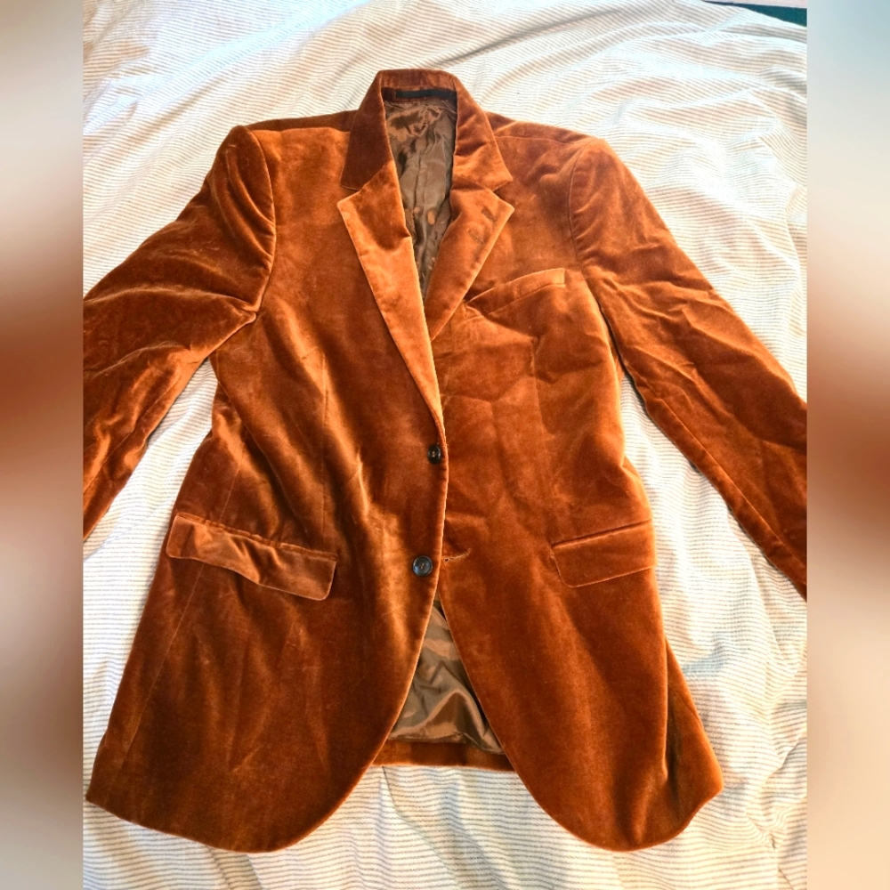 Tiger of Sweden Velvet Blazer in Warm Brown